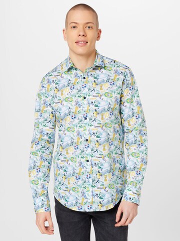 A Fish named Fred Regular fit Button Up Shirt in Yellow: front