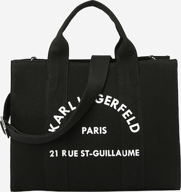 Cabas Karl Lagerfeld en noir : devant