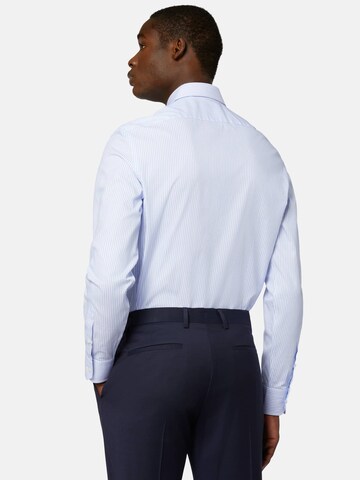 Boggi Milano Slim fit Overhemd 'Dobby Windsor' in Blauw