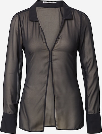 Abercrombie & Fitch Blouse in Zwart: voorkant