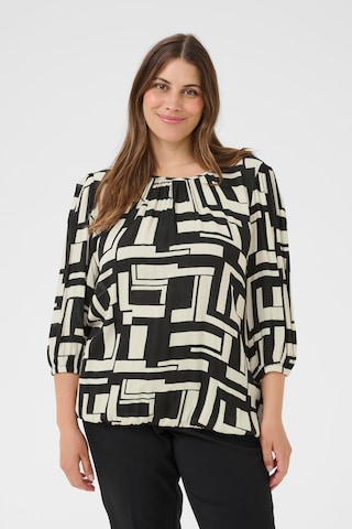 KAFFE CURVE Blouse 'Marina' in Black: front