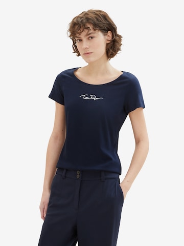 T-shirt TOM TAILOR en bleu : devant