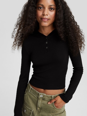 Bershka Shirt in Zwart