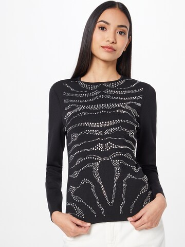 T-shirt Karen Millen en noir : devant