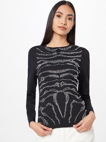 T-shirt Karen Millen en noir : devant