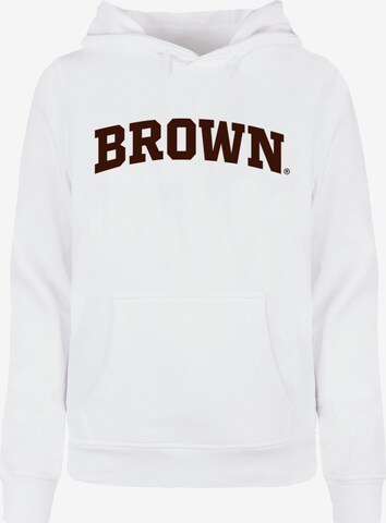 Merchcode Sweatshirt 'Brown University' in White: front