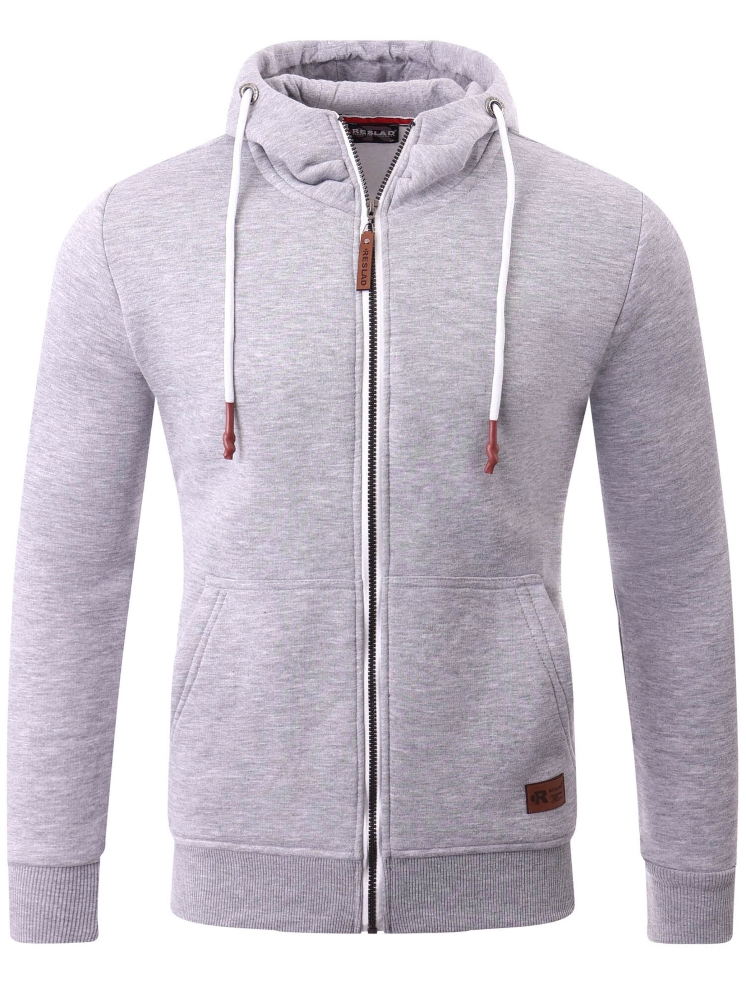 Reslad Sweatjacke 'RS1006'‌‌‌‌‌‌‌ in Grau: Vorderseite