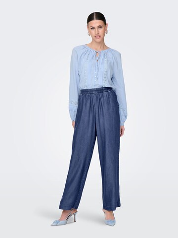 ONLY Wide Leg Hose 'ONLCHARIS' in Blau