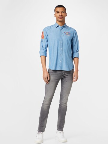 La Martina Regular fit Button Up Shirt in Blue