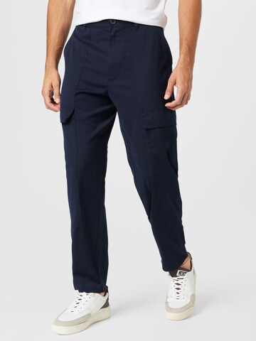 ARMANI EXCHANGE Regular Cargo trousers 'Tessuto' in Blue: front