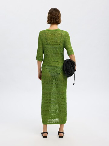 Robes en maille SELECTED en vert