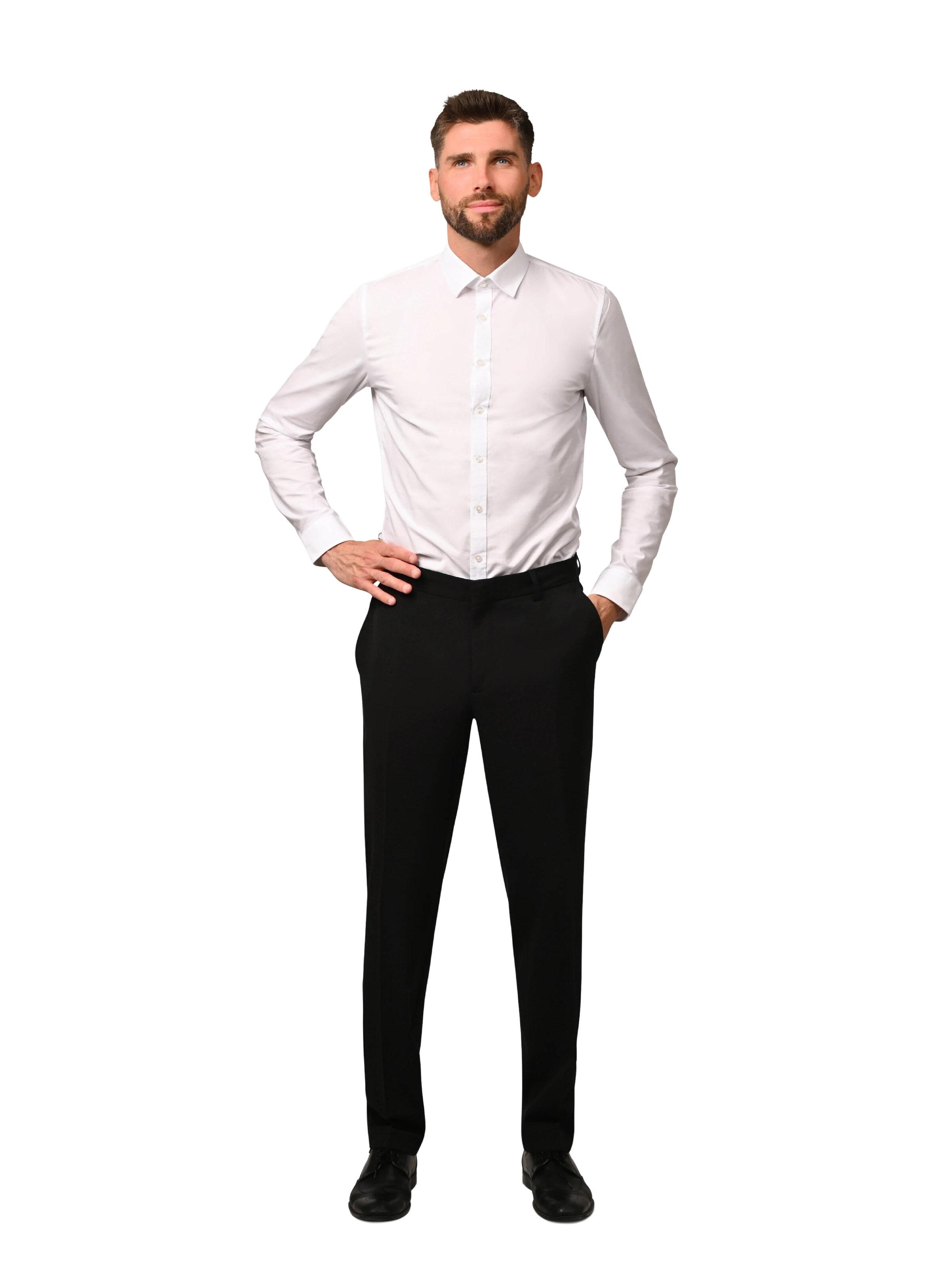 Hirschthal Regular Bügelfaltenhose‌‌‌ in Schwarz
