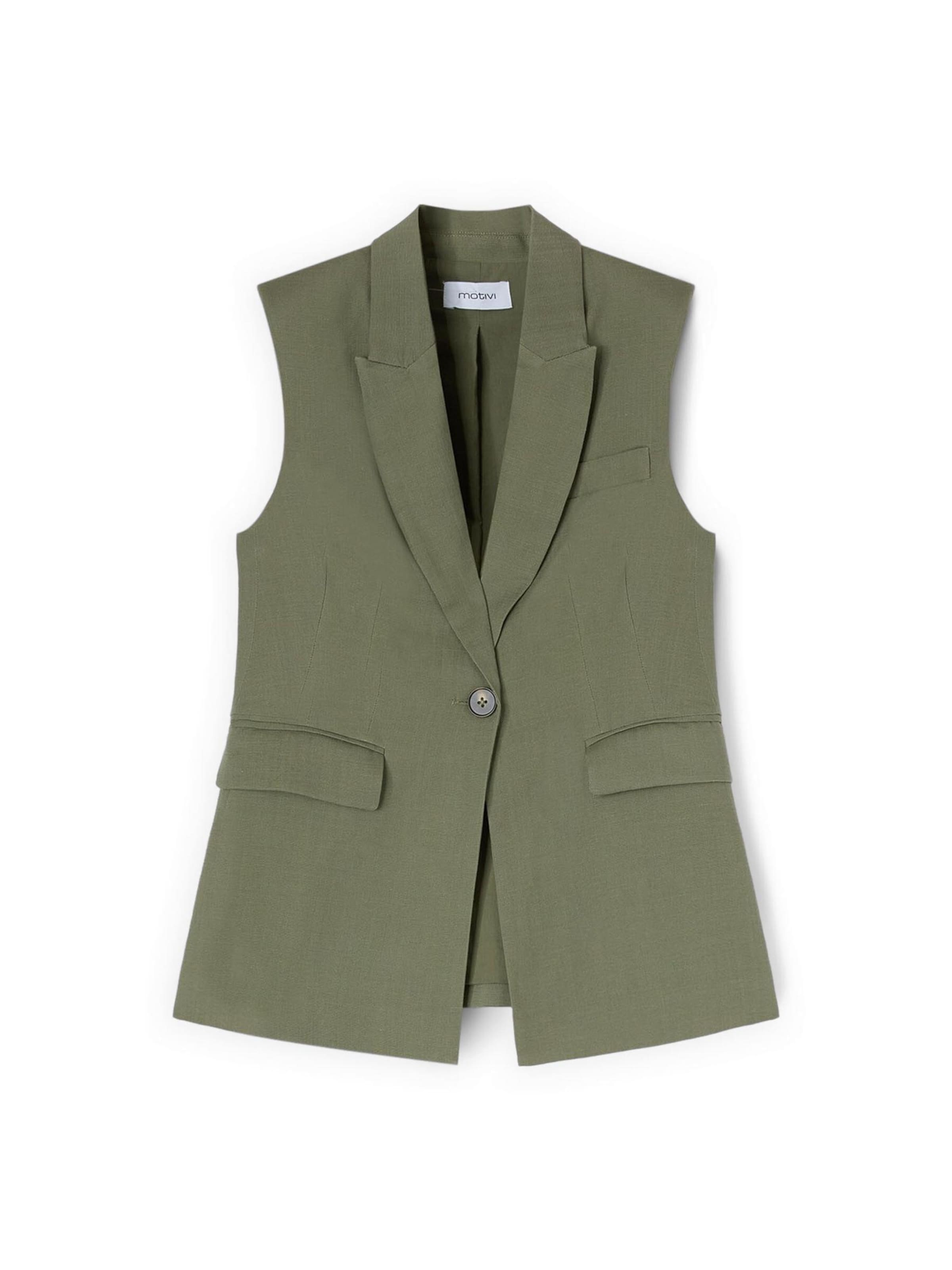 Gilet de costume MOTIVI en vert : devant