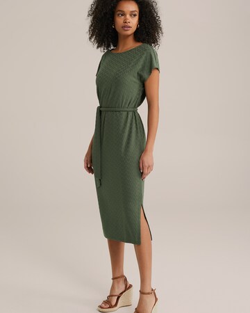WE Fashion Obleka | zelena barva