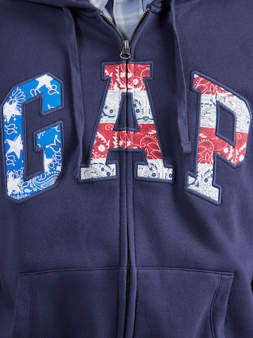GAP Sweatjacka 'HERITAGE' i blå