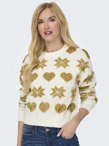 ONLY Sweter 'Xmas Love' w kolorze biały