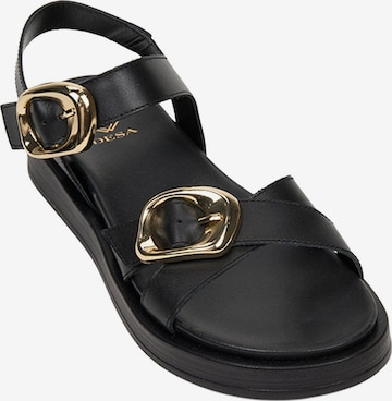 Desa Sandals 'Sandalen' in Black: front