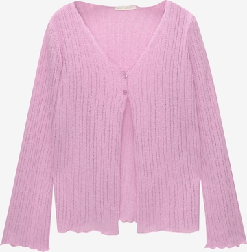 Pull&Bear Knit Cardigan in Pink: front