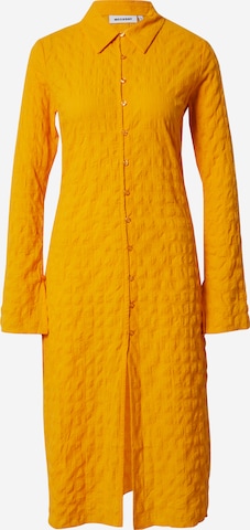 WEEKDAY Платье-рубашка в Желтый: спереди