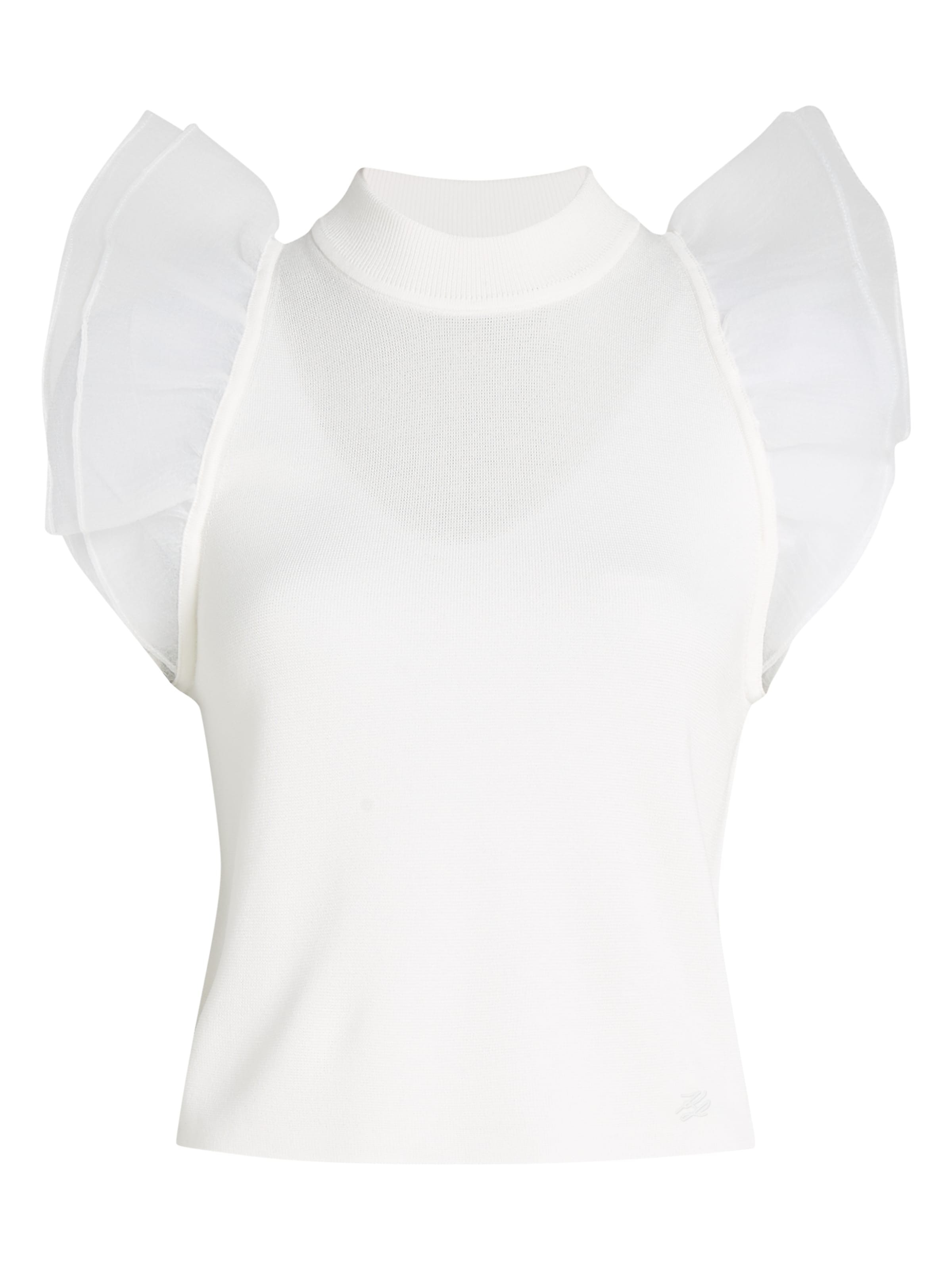 Karl Lagerfeld Тениска в бяло: отпред