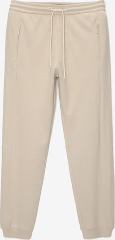 Pull&Bear Tapered Pants in Beige: front