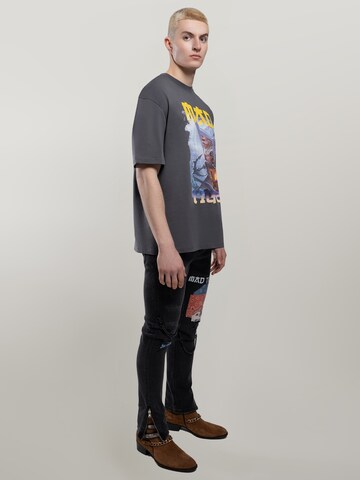 MAD TIGERS Shirt 'Dark Oceans' in Grau