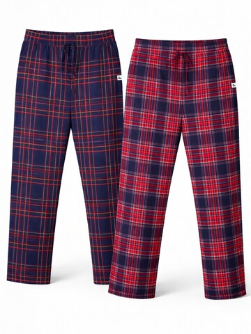 PANTONECLO Pyjama lang 'Pantoneclo Men’s Night Wear Long Pajama- 2 PCS' in Rood: voorkant