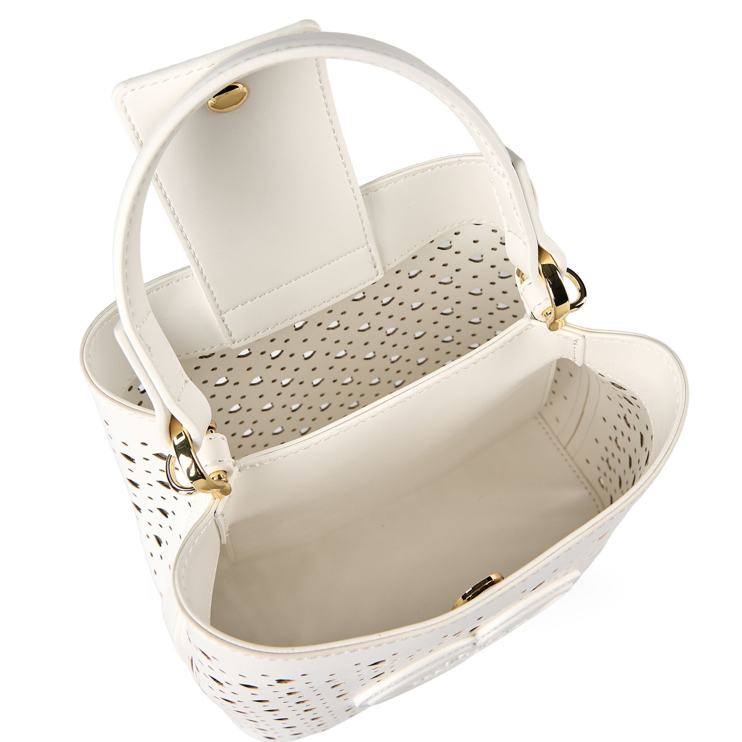 Sac bandoulière 'Basket Laminated' Love Moschino en blanc