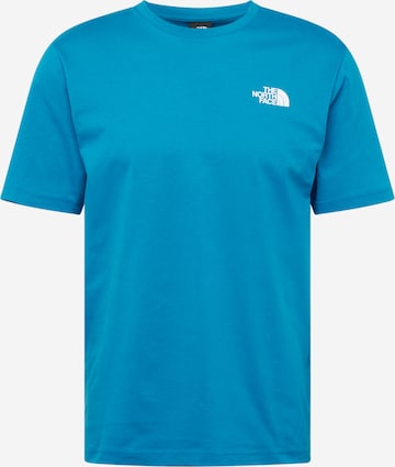 Tricou 'REDBOX CELEBRATION' de la THE NORTH FACE pe albastru: față