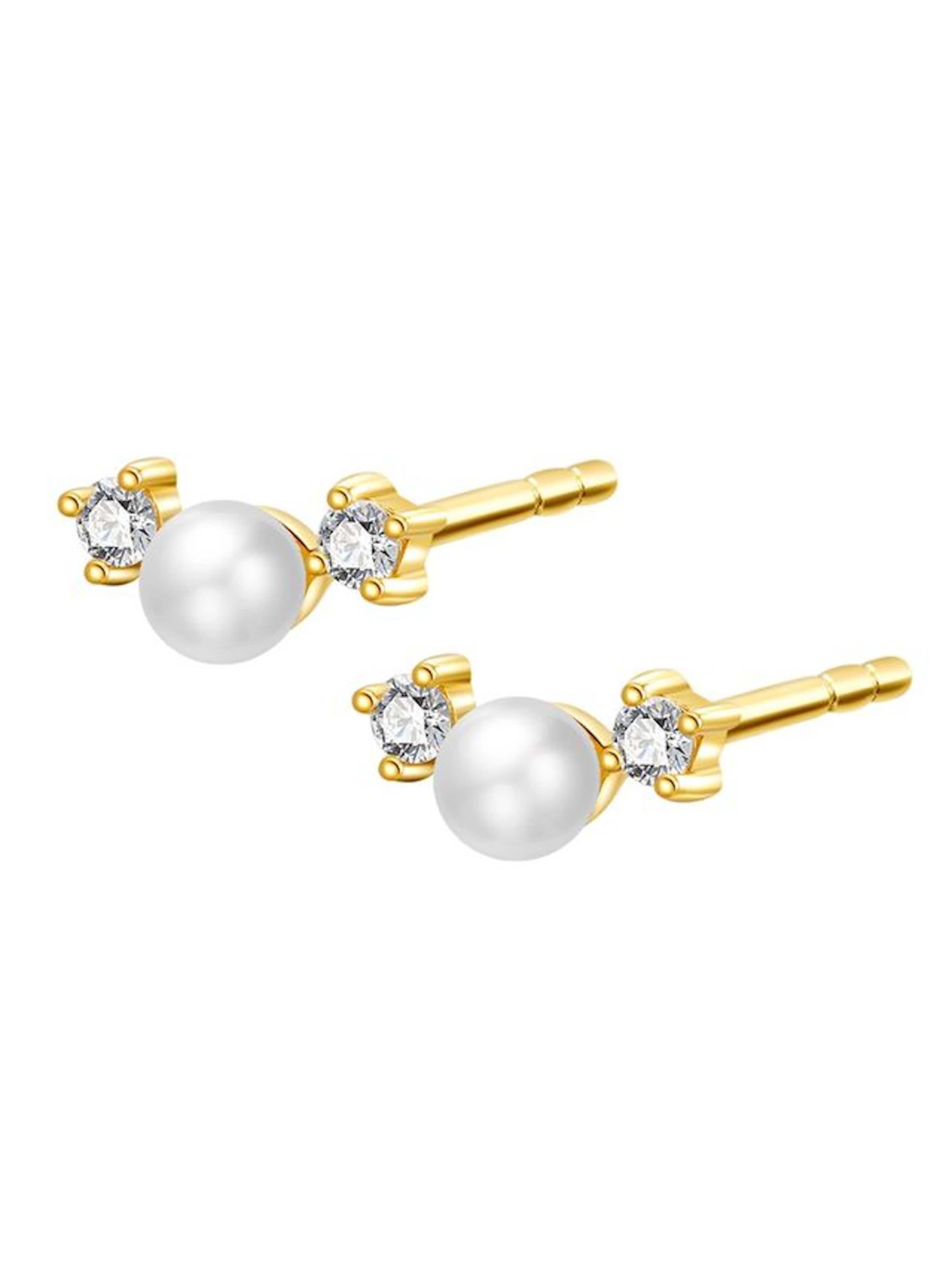 Dear Me Ohrringe 'New Beginnings Pearl' in gold, Produktansicht