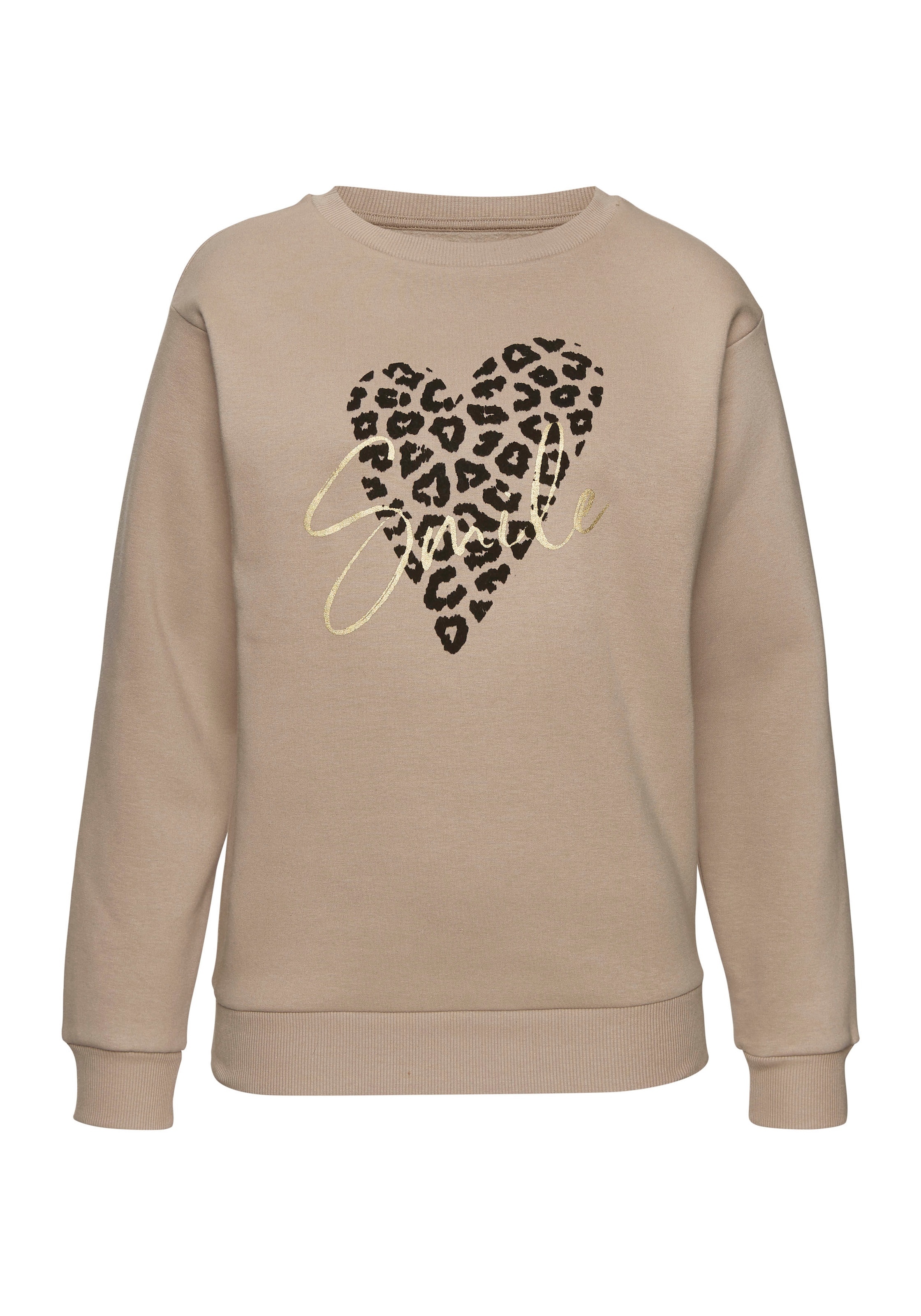 LASCANA Sweatshirt in Beige: Vorderseite