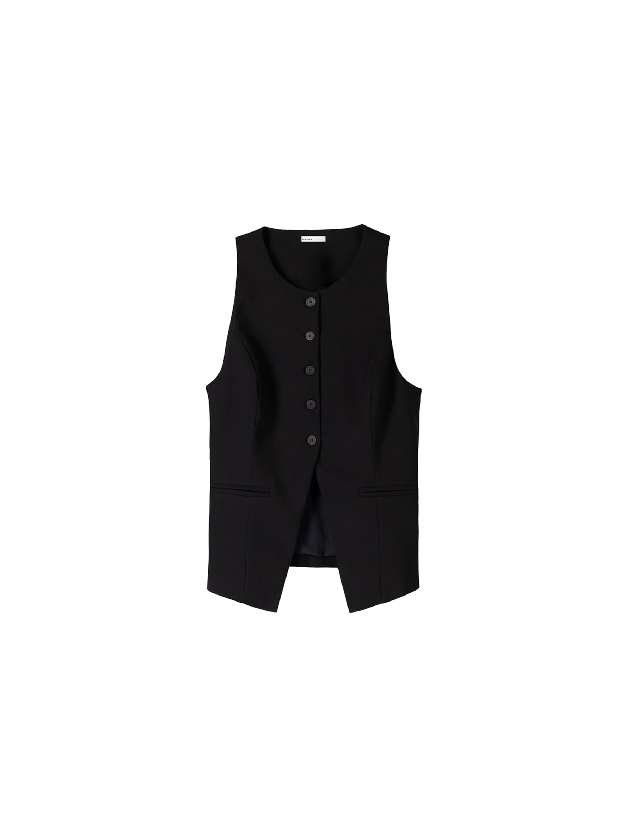 Gilet da completo di Bershka in nero: frontale