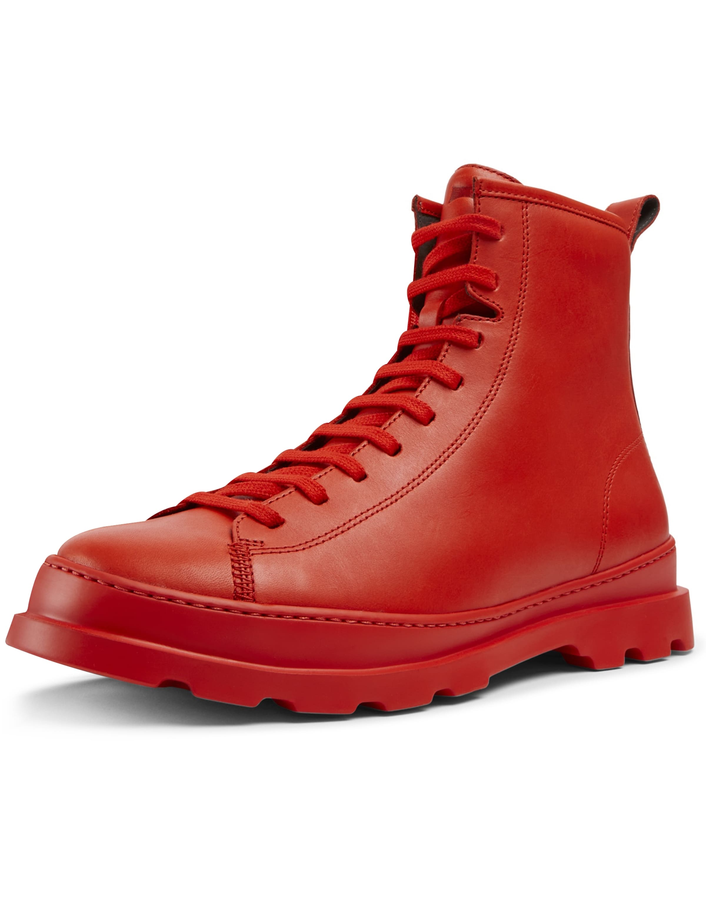 CAMPER Lace-up boots 'Brutus' in Red: front