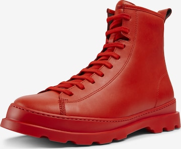 CAMPER Lace-Up Boots 'Brutus' in Red: front