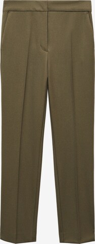 Pantalon à plis 'ROQUE' MANGO en vert : devant