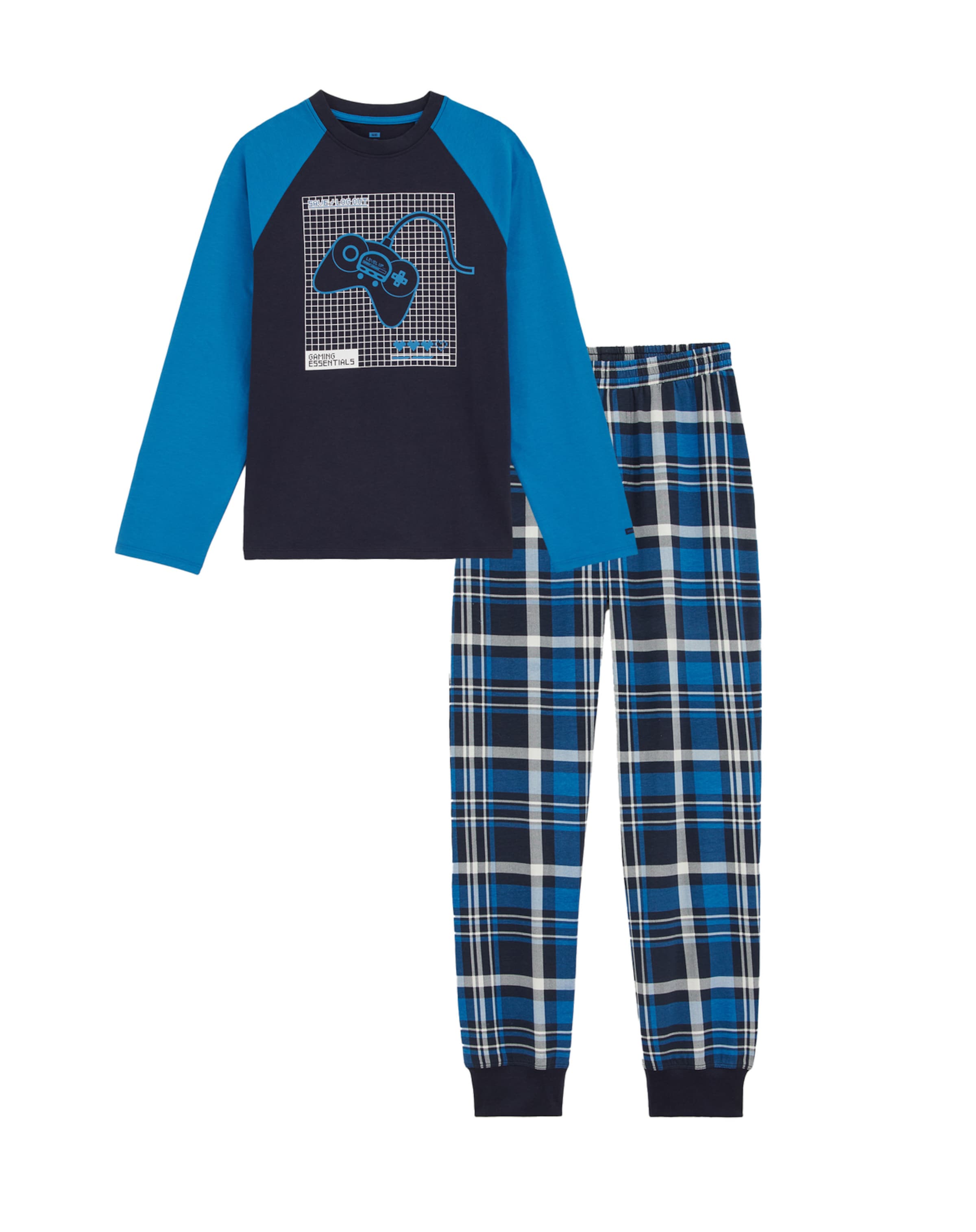 WE Fashion Пижама в Синий: спереди