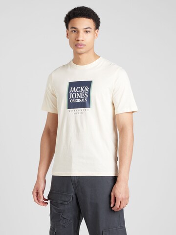 JACK & JONES - Camisa 'LAFAYETTE' em bege: frente