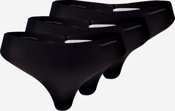 Calvin Klein Underwear Regular Thong 'Invisibles' in Black: front