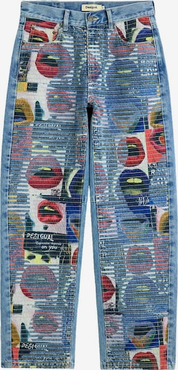 Desigual Traperice veličine 25-26 u plavi traper / tamno zelena / lubenica roza / bijela, Pregled proizvoda