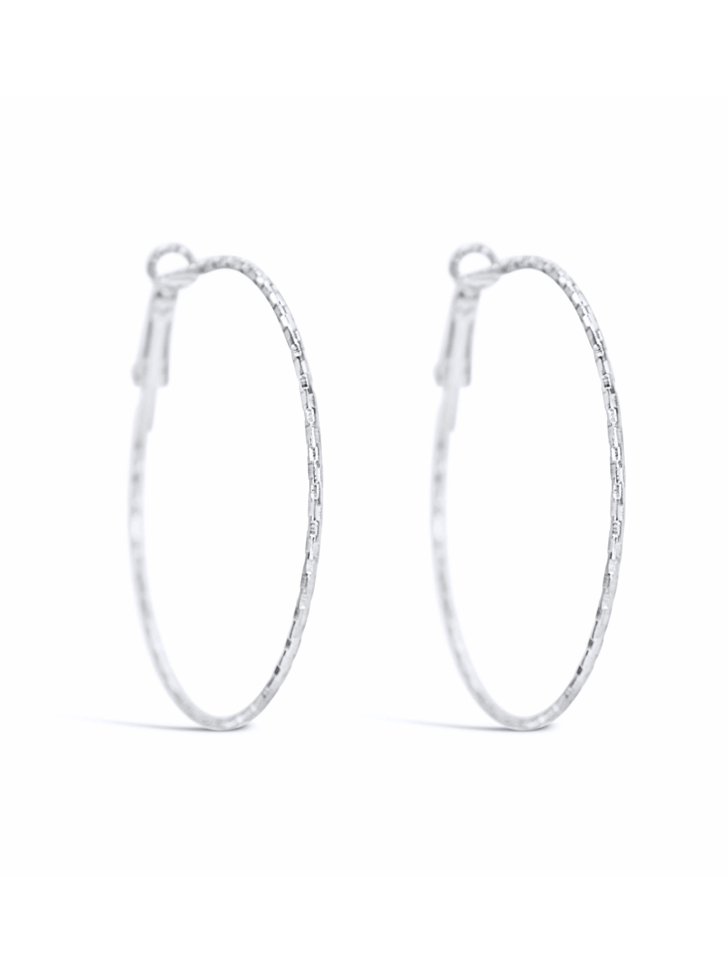 ARS-ARGENTI Ohrringe 'XL ELECTRIC KISS HOOPS'‌‌‌‌‌ in Silber: Vorderseite