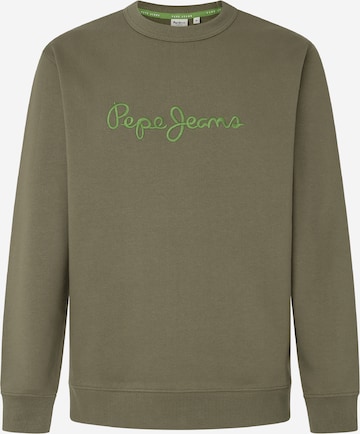 Sweat-shirt 'NEW JOE' Pepe Jeans en vert : devant