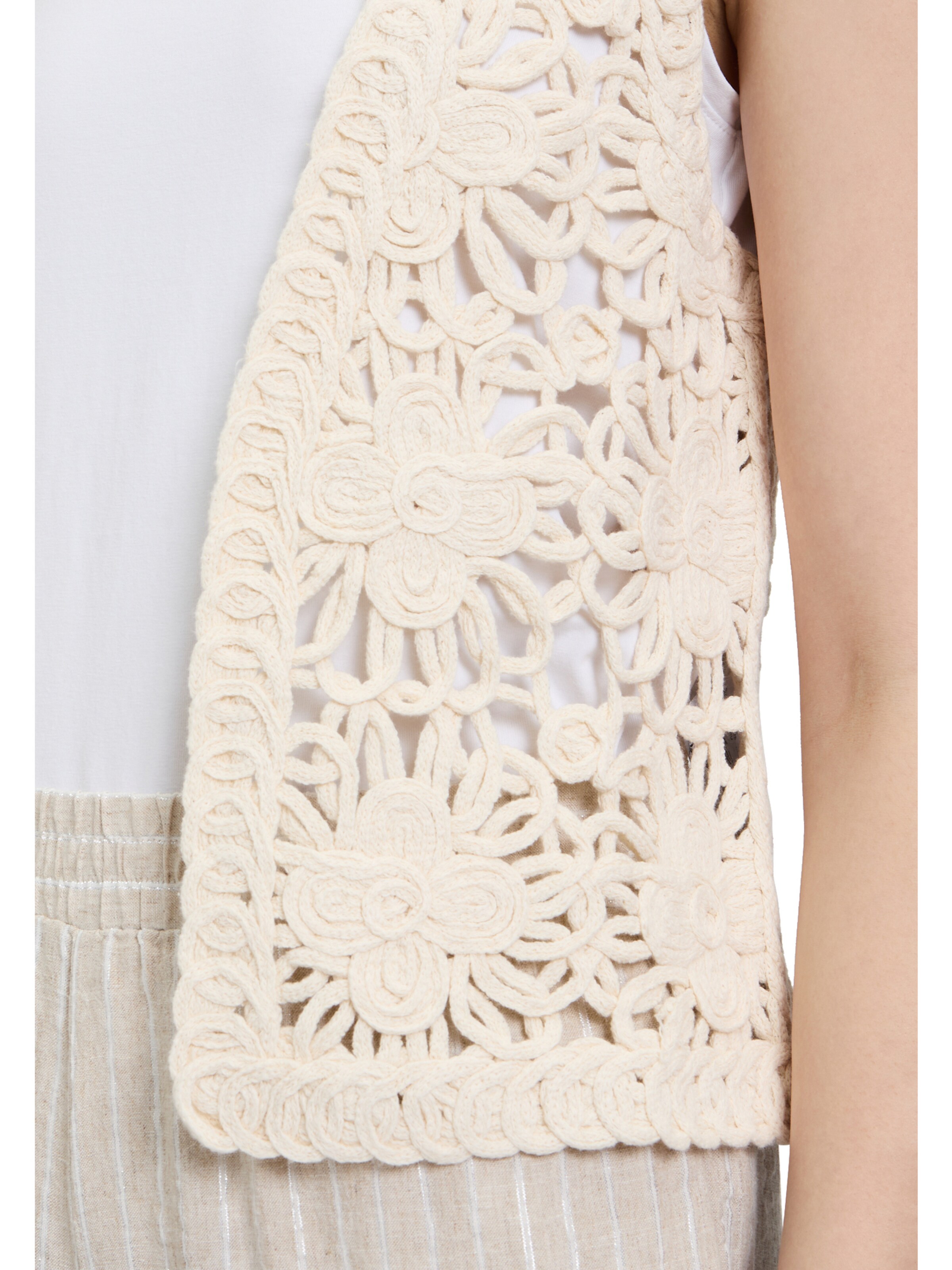 Cartoon Gebreid vest in Beige