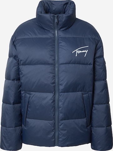 Tommy Jeans Winter Jacket in Blue: front