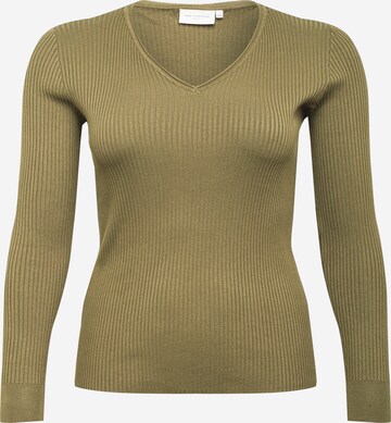 ONLY Carmakoma Sweater 'Simone' in Green: front