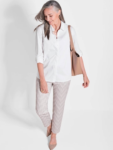 Goldner Bluse in Weiß