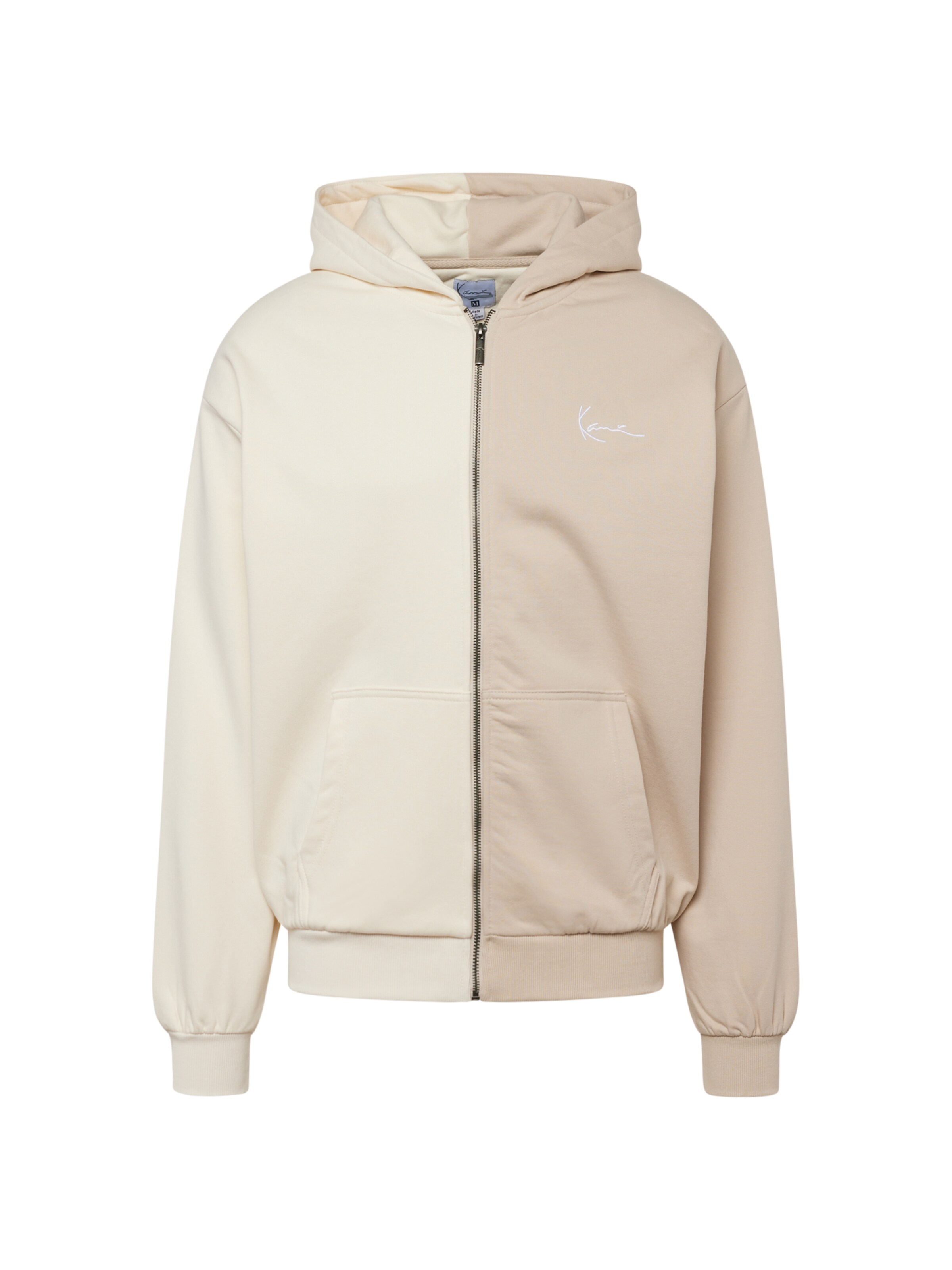 Karl Kani Sweat jacket in Beige: front