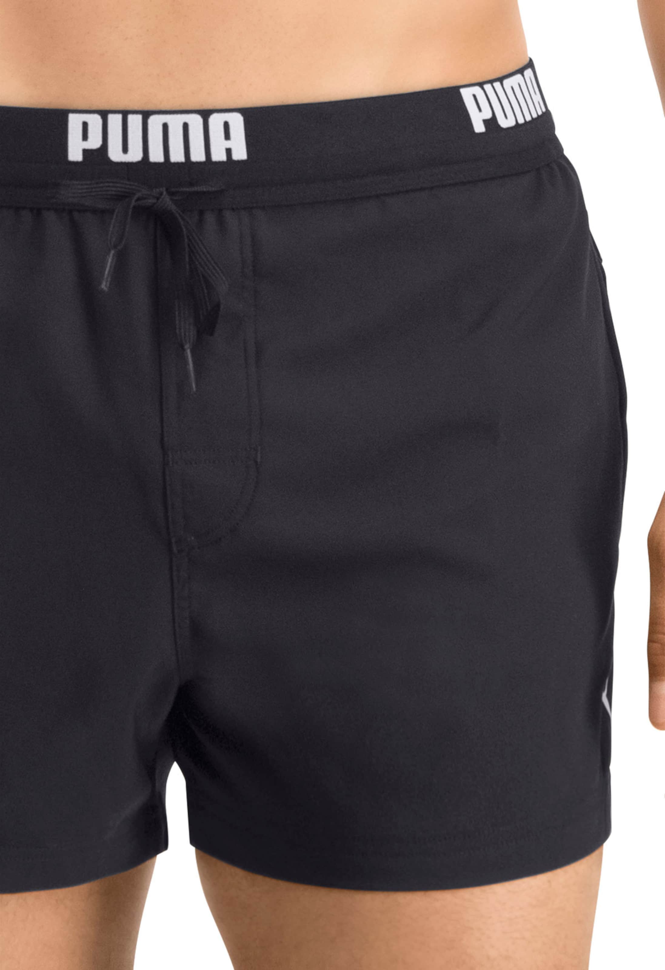 PUMA Regular Badeshorts in Schwarz