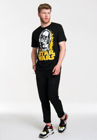 LOGOSHIRT Shirt 'C-3PO' in Black