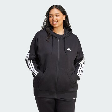 ADIDAS SPORTSWEAR Sports sweat jacket 'Essentials' in Black: front