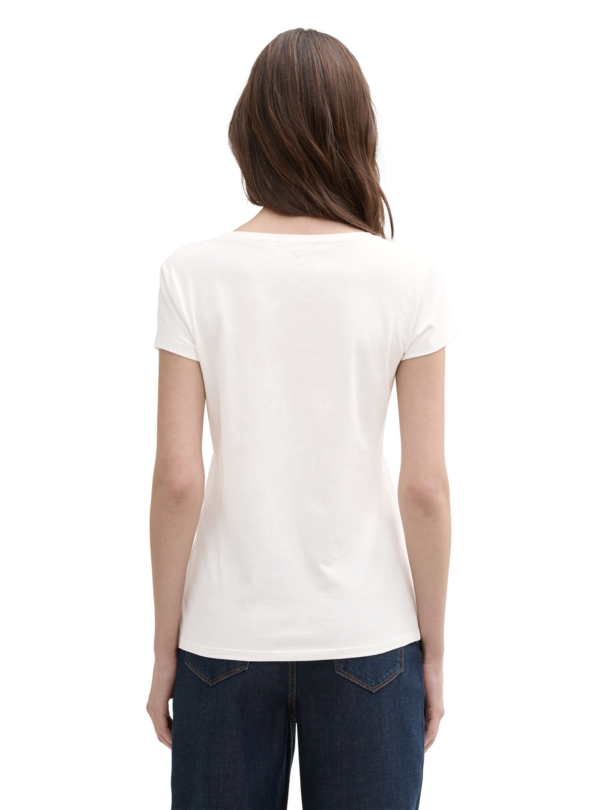 TOM TAILOR DENIM T-Shirt in Weiß